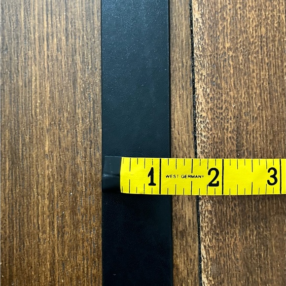 Mexx Black Leather Belt with Silver Buckle - Picture 4 of 6